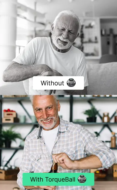 Comparison of elderly with and without TorqueBall